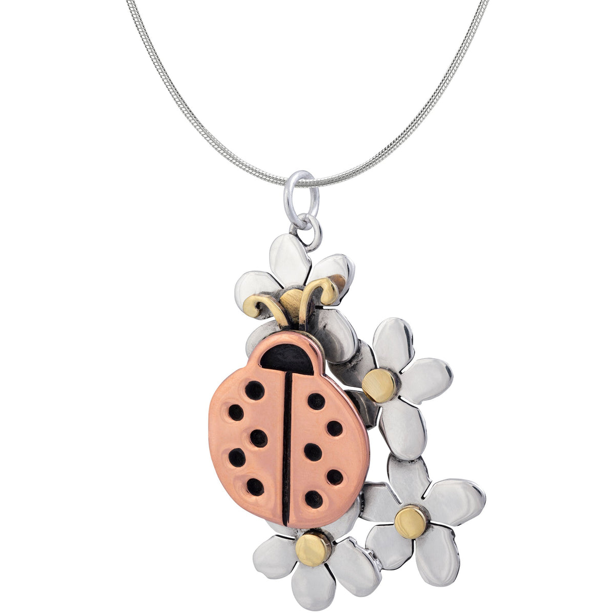Lucky Ladybug Sterling Necklace - Aaria Tees