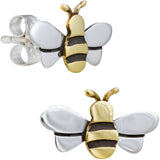 Honey Bee Sterling Post Earrings - Aaria Tees Aaria Tees
