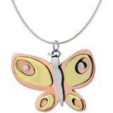 Colorful Butterfly Mixed Metal Necklace - Aaria Tees Aaria Tees