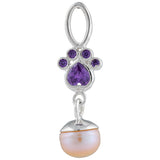 Paw Print Sparkle Sterling & Pearl Earrings - Aaria Tees Aaria Tees