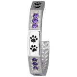 Paws & Crystals Sterling Hoop Earrings - Aaria Tees Aaria Tees