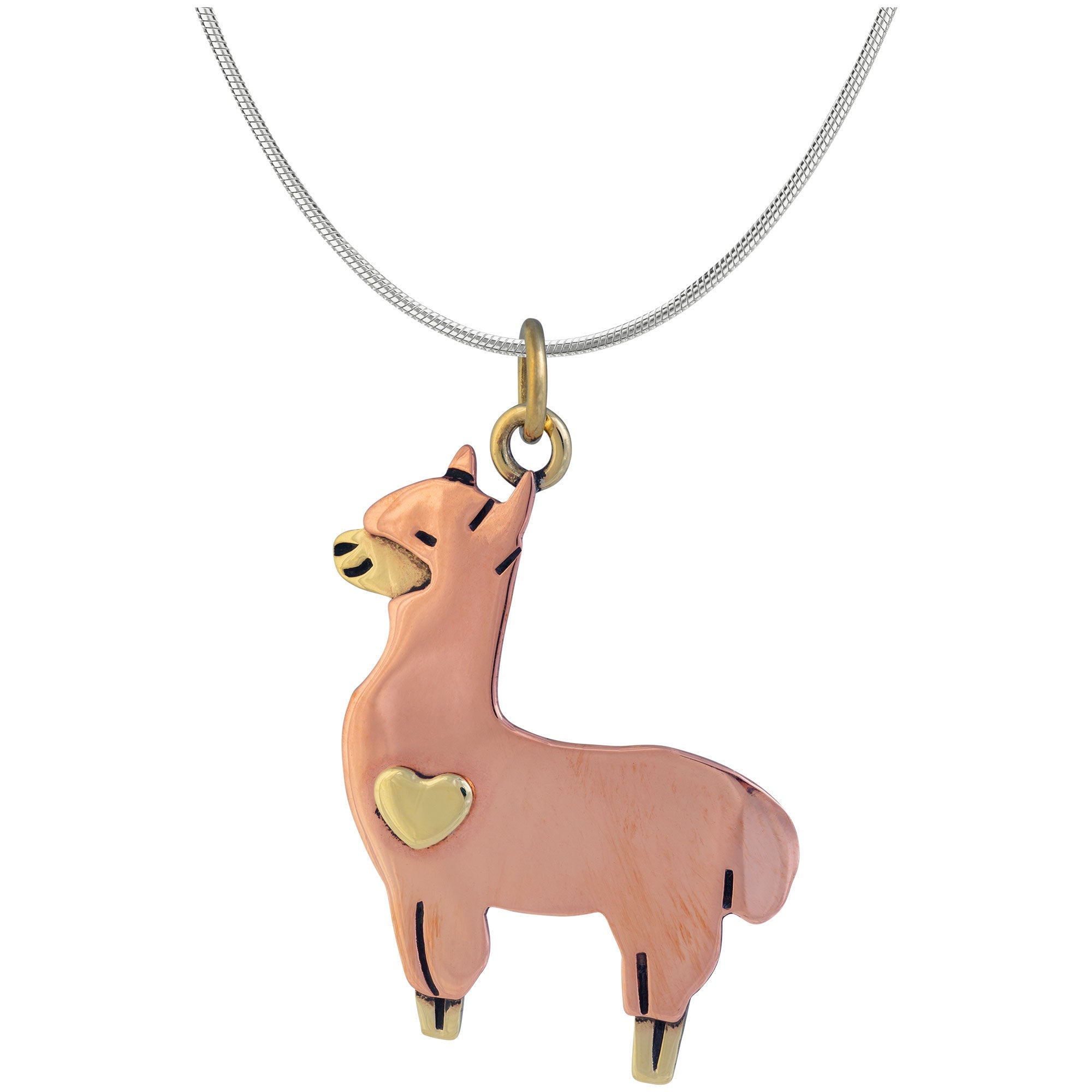 Alpaca Brass & Copper Necklace - Aaria Tees Aaria Tees