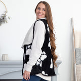 Paw Print Plush Sherpa Fleece-Lined Vest - Aaria Tees Aaria Tees
