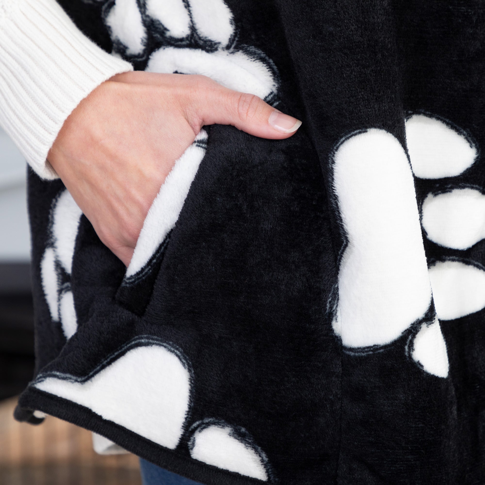 Paw Print Plush Sherpa Fleece-Lined Vest - Aaria Tees Aaria Tees