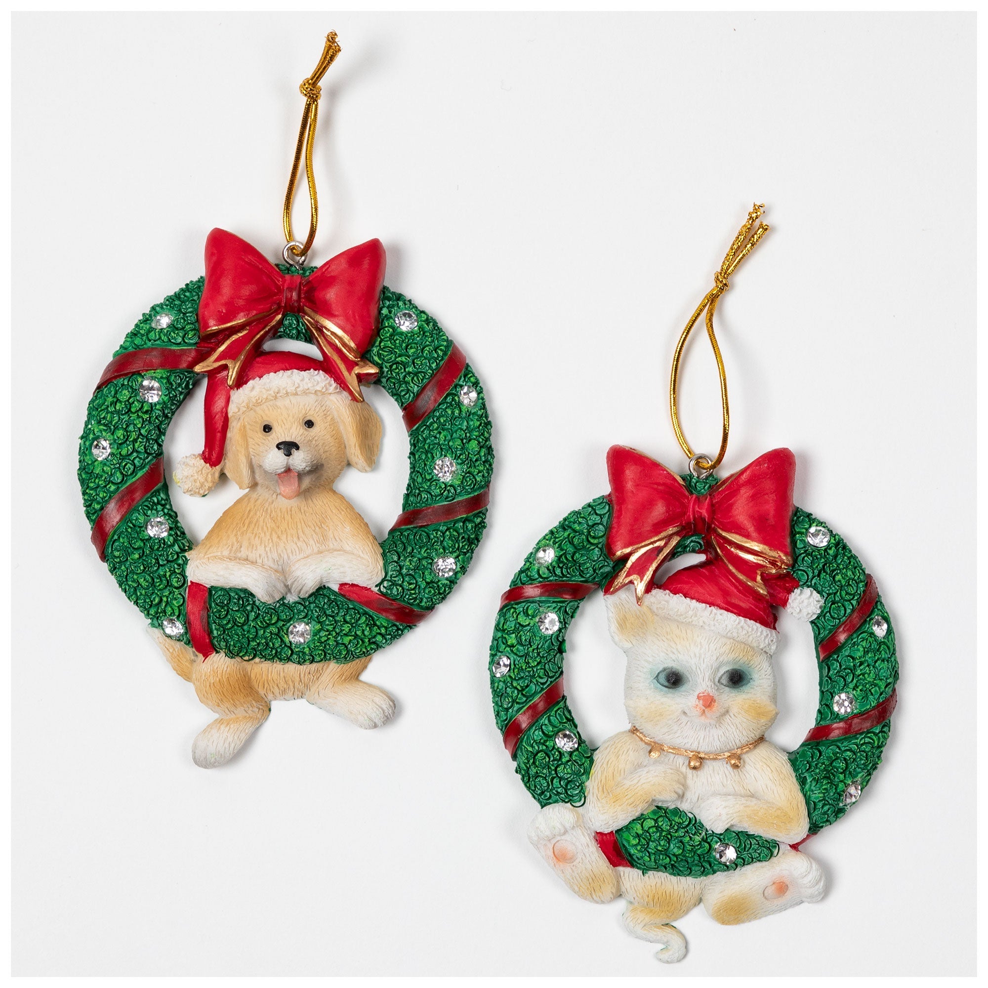 Merry Christmas Wreath Ornament - Aaria Tees Aaria Tees