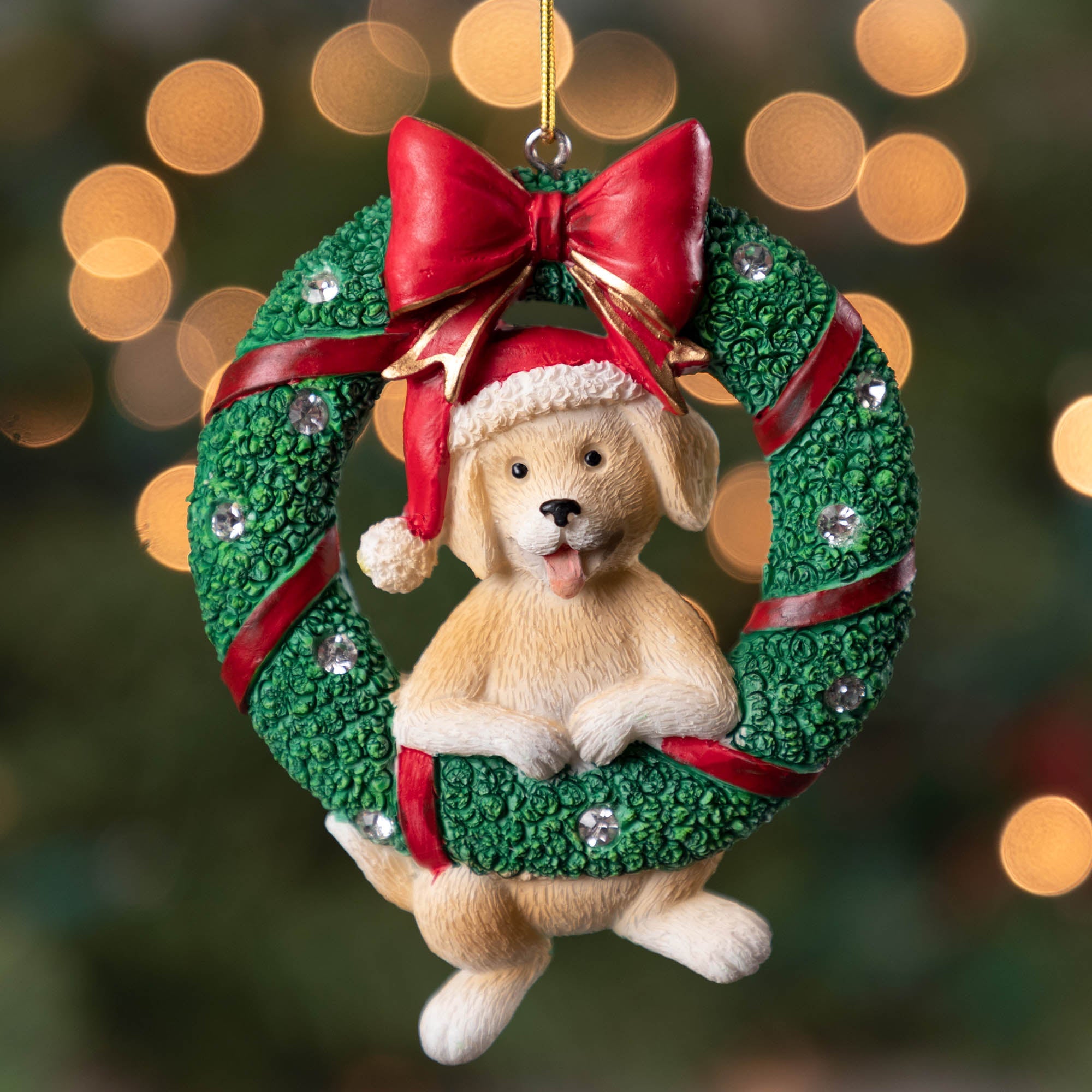 Merry Christmas Wreath Ornament - Aaria Tees Aaria Tees