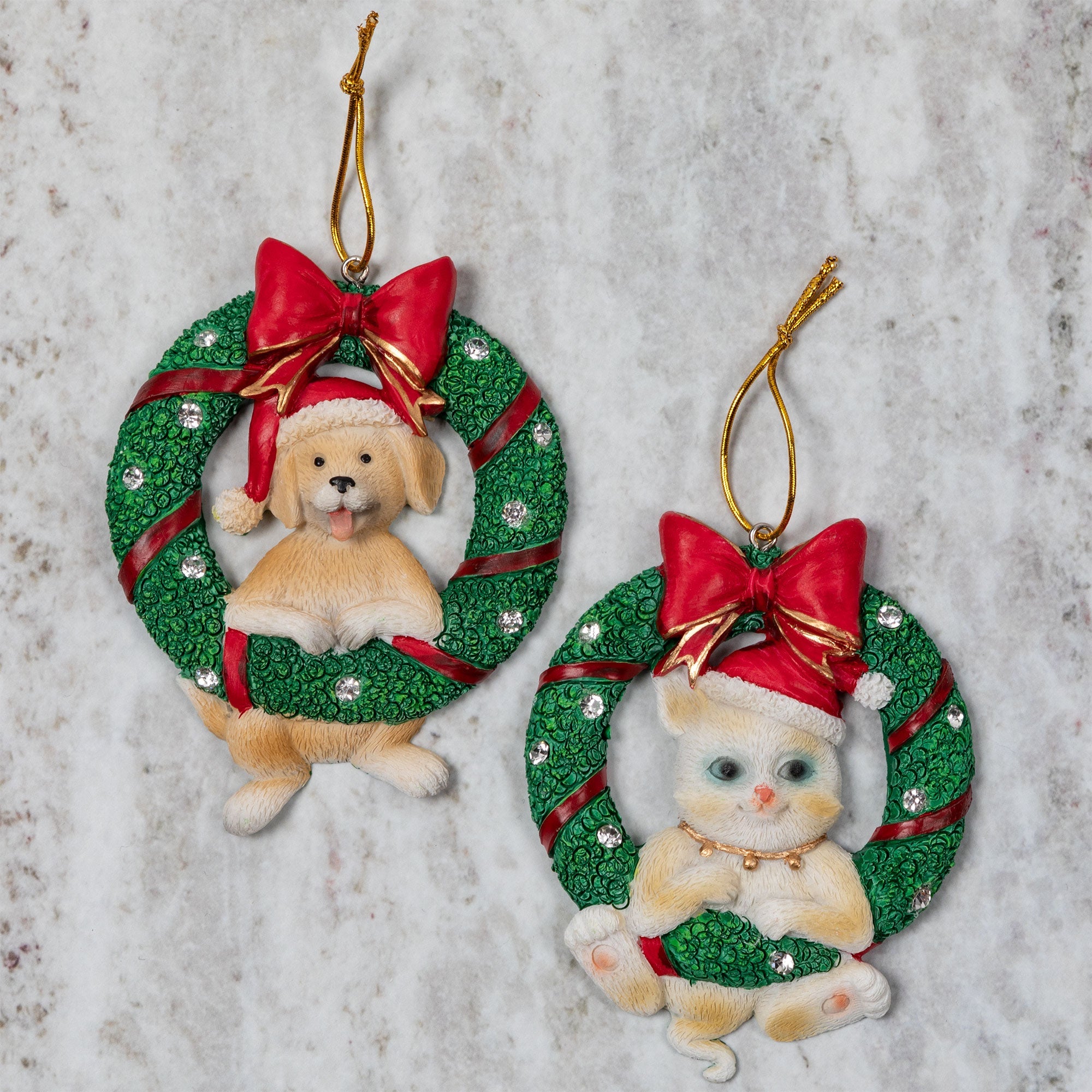 Merry Christmas Wreath Ornament - Aaria Tees Aaria Tees