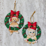 Merry Christmas Wreath Ornament - Aaria Tees Aaria Tees