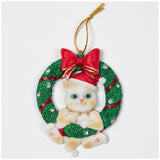 Merry Christmas Wreath Ornament - Aaria Tees Aaria Tees