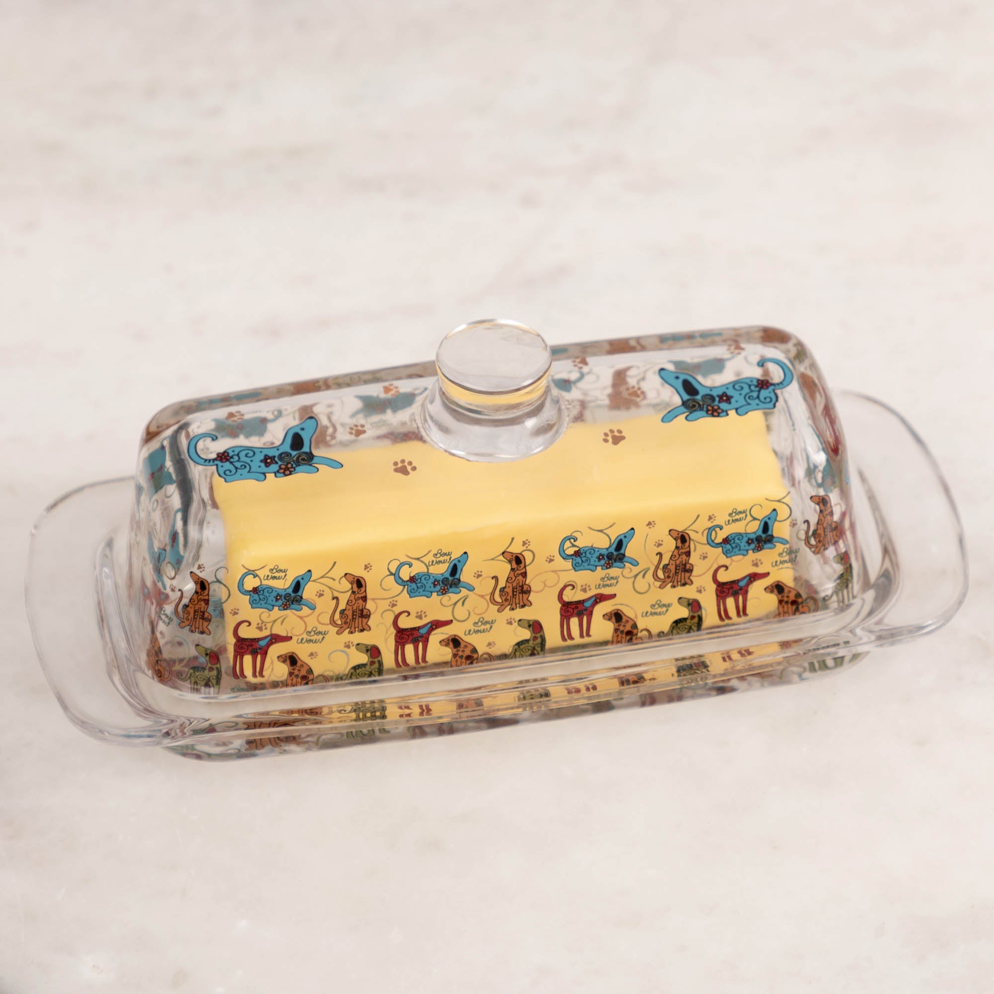 Festival Pet Glass Butter Dish - Aaria Tees Aaria Tees