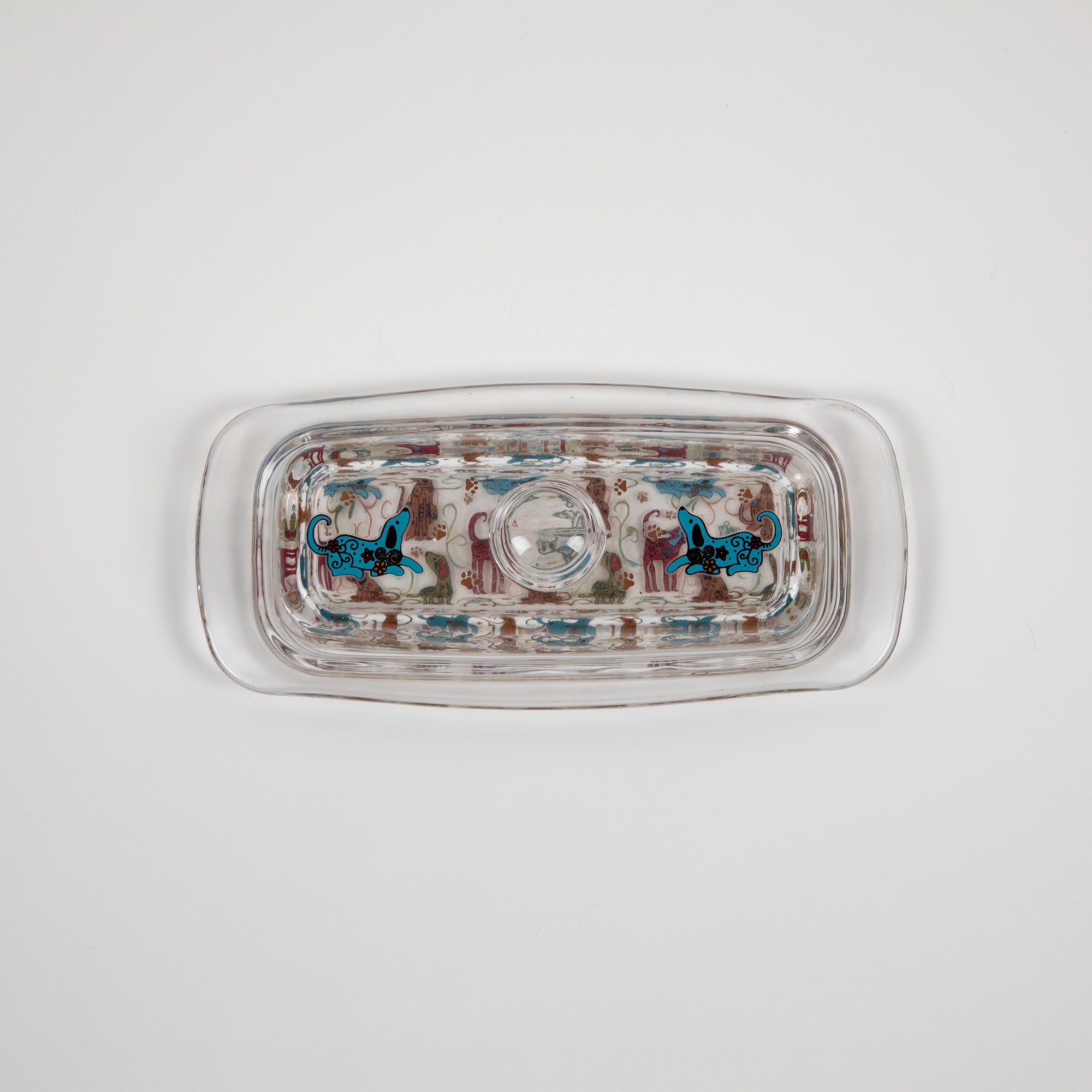 Festival Pet Glass Butter Dish - Aaria Tees Aaria Tees