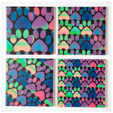 Paw Print Coaster - Set of 4 - Aaria Tees Aaria Tees