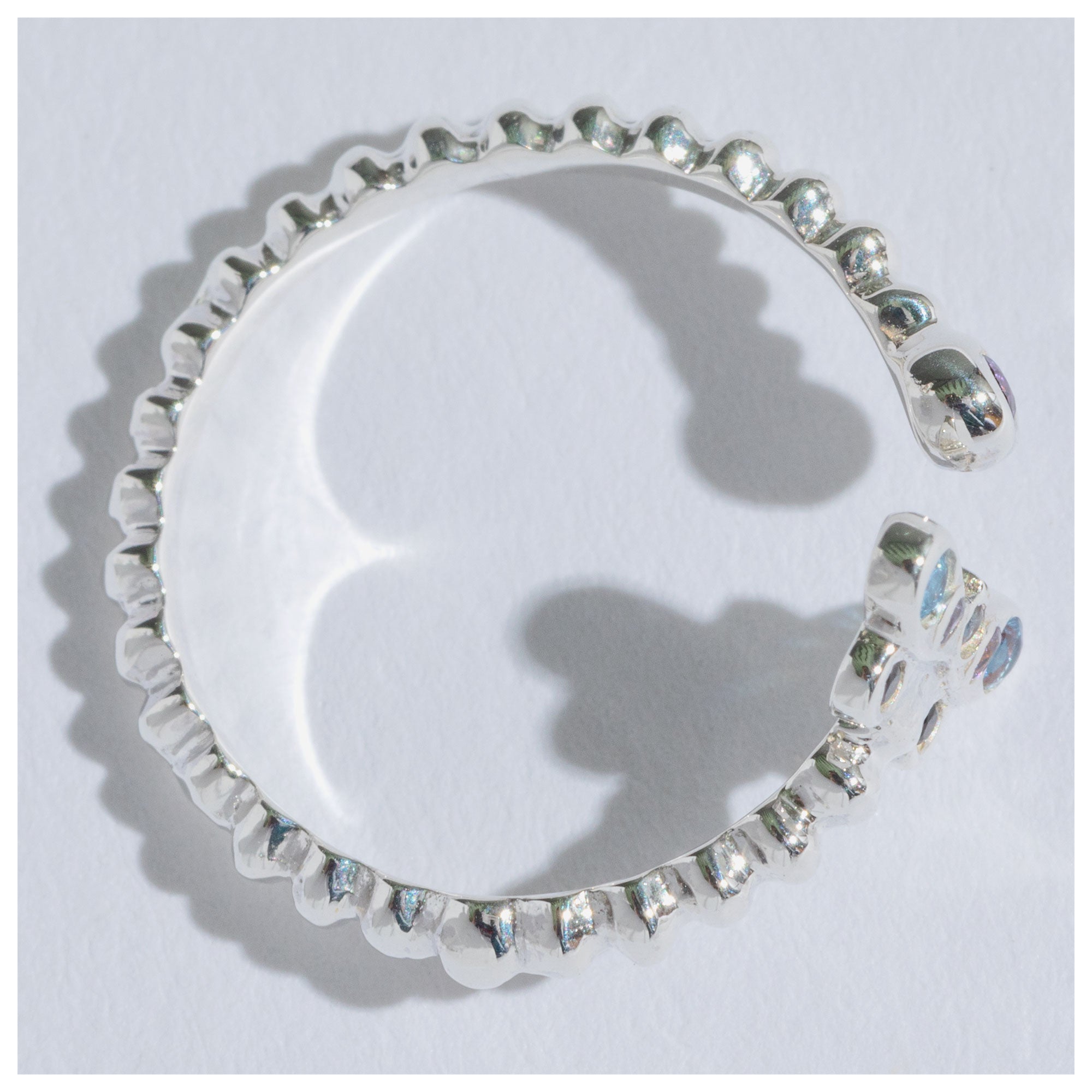 Flying Dragonfly Sterling & Crystals Toe Ring - Aaria Tees Aaria Tees
