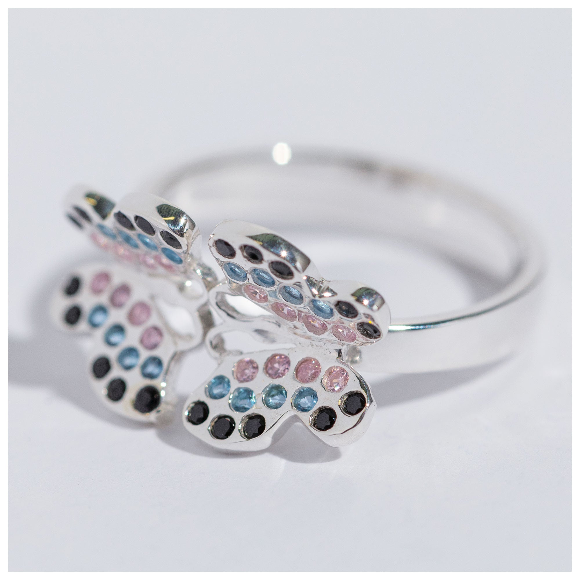 Dazzling Butterflies Sterling Toe Ring - Aaria Tees Aaria Tees