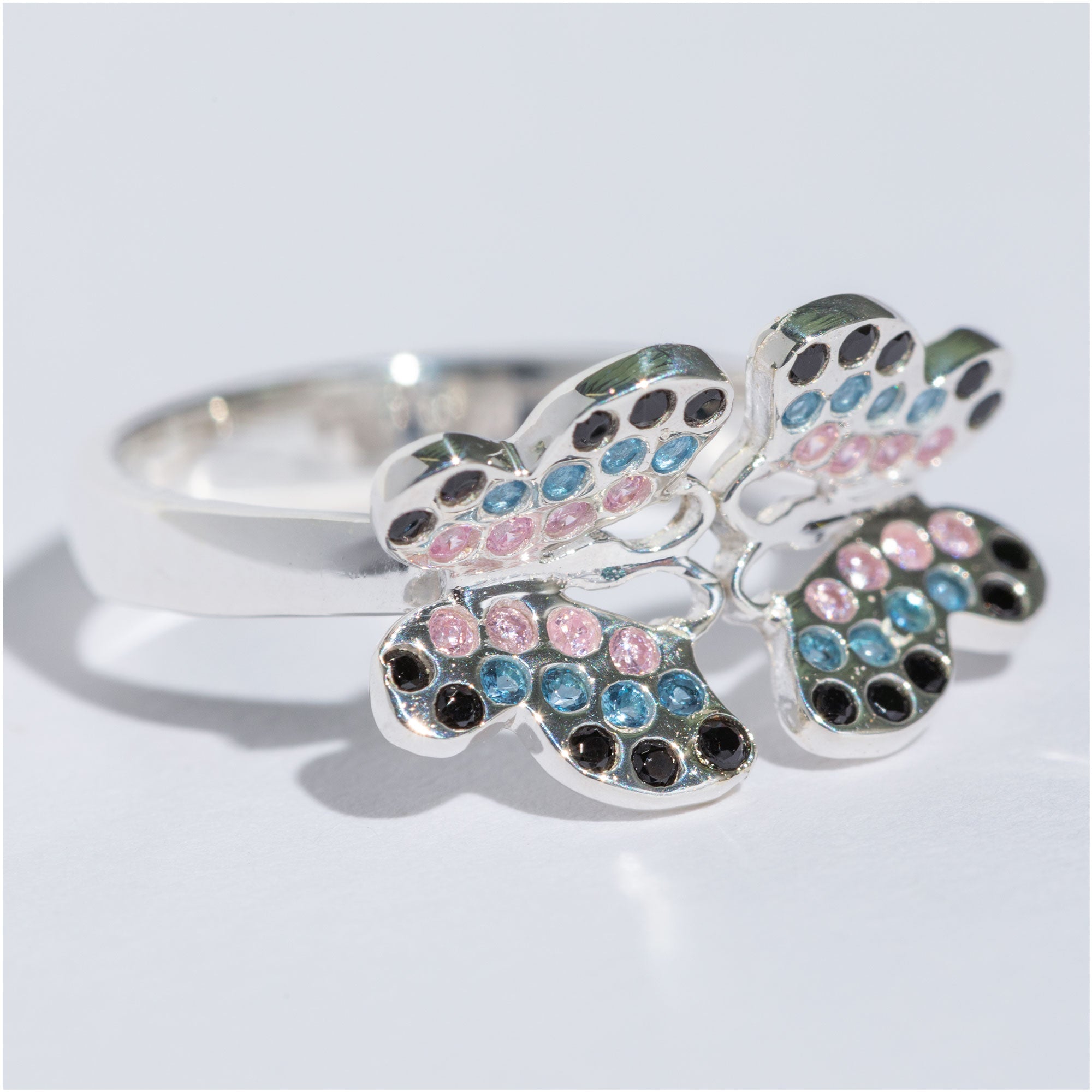 Dazzling Butterflies Sterling Toe Ring - Aaria Tees Aaria Tees