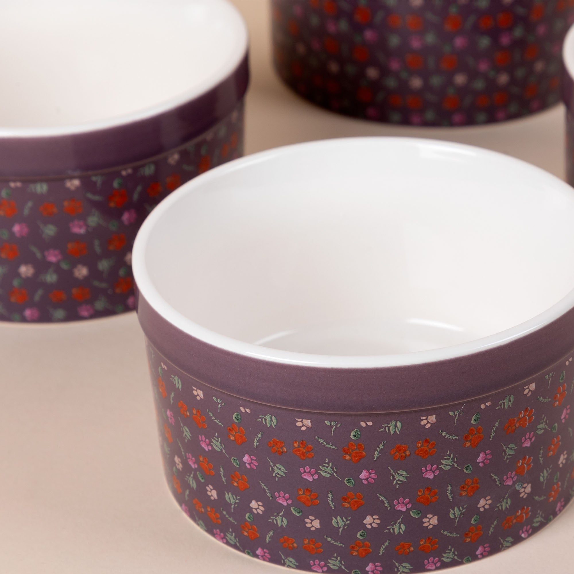 Paw Print Large Oven-Safe Ramekin - Set of 4 - 14oz - Aaria Tees Aaria Tees