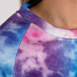 Paw Tie-Dye Stripe Lightweight Crew Sweatshirt - Aaria Tees Aaria Tees