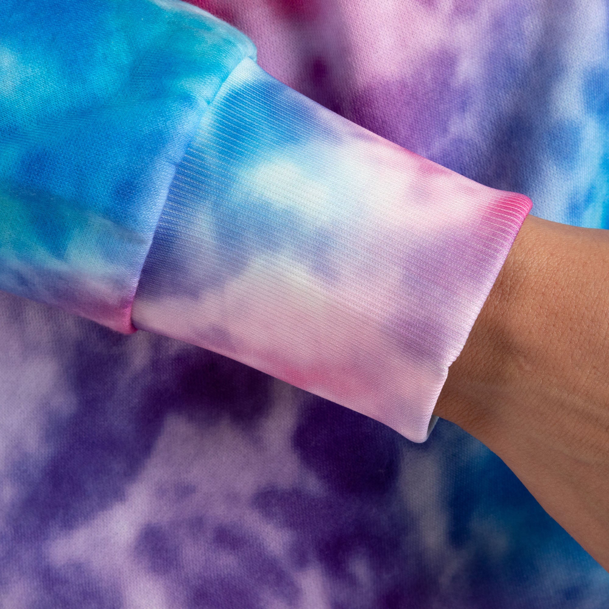 Paw Tie-Dye Stripe Lightweight Crew Sweatshirt - Aaria Tees Aaria Tees