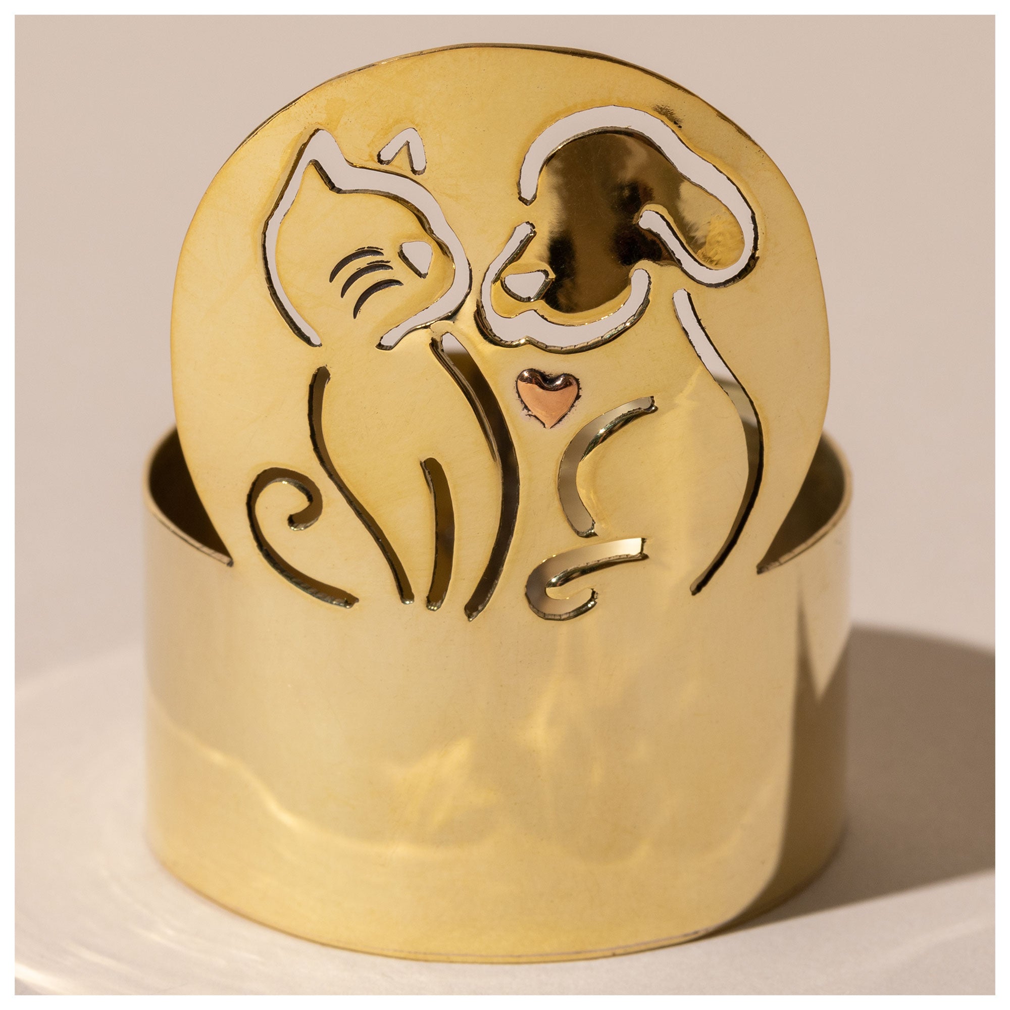 Pet Love Mixed Metal Candle Holder - Aaria Tees Aaria Tees