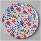 Flower Garden Paws Melamine Dinnerware Set - Set of 4 - Aaria Tees Aaria Tees