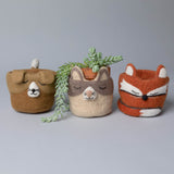 Hand-Felted Animal Planter - Aaria Tees Aaria Tees