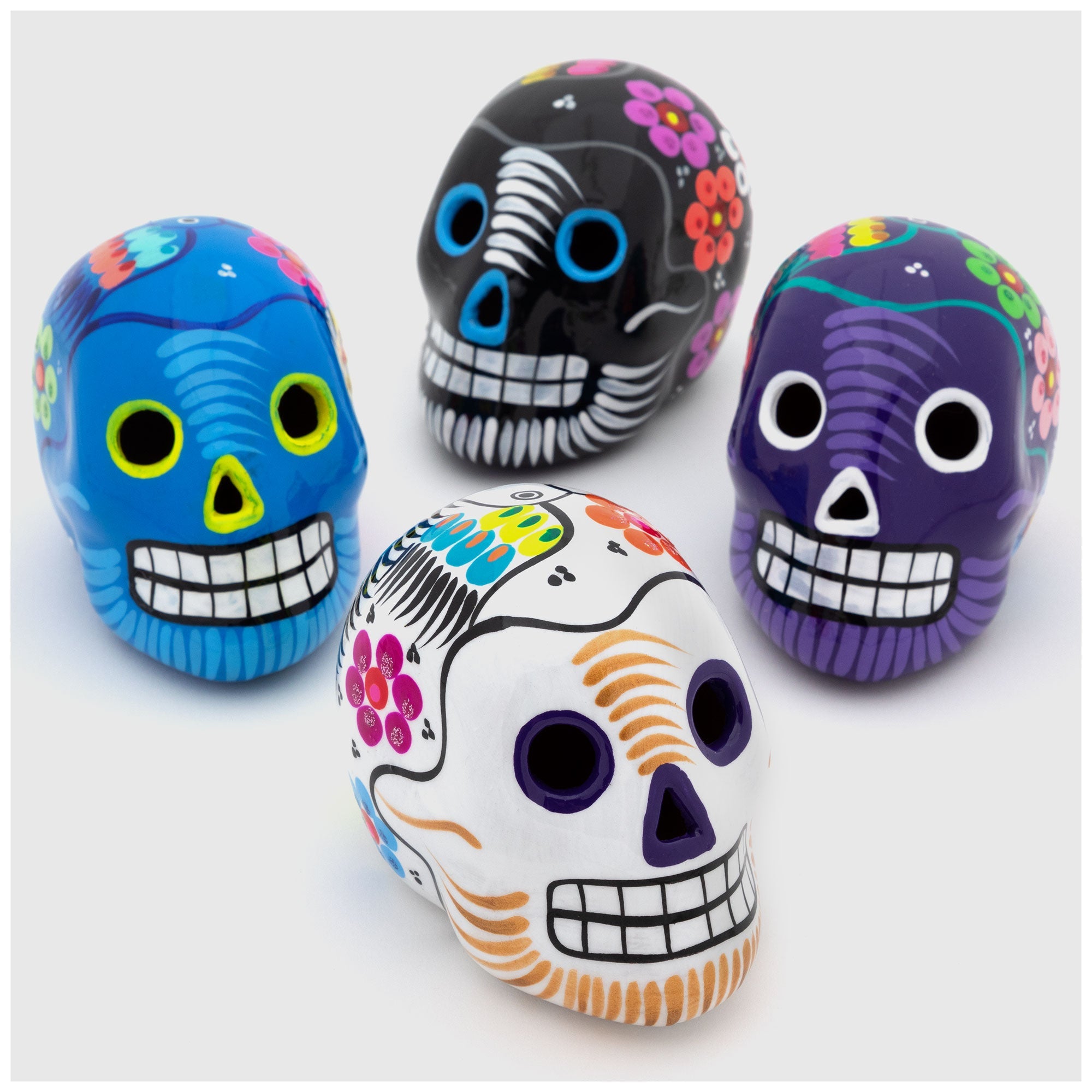 Hand Painted Ceramic Skull - Aaria Tees Aaria Tees
