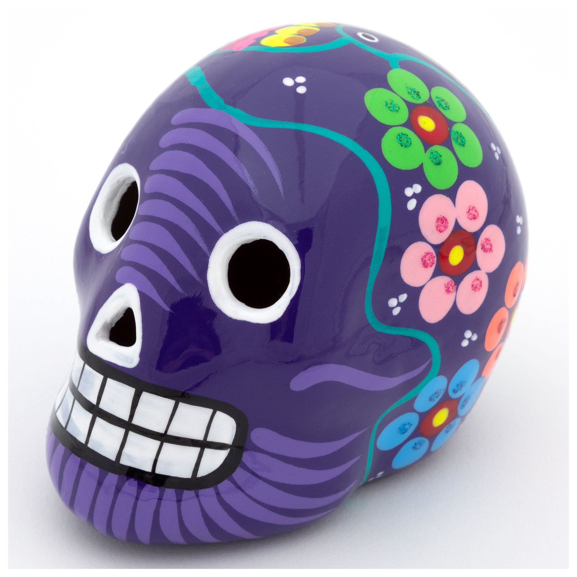 Hand Painted Ceramic Skull - Aaria Tees Aaria Tees