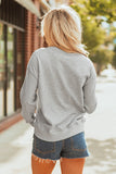 Gray Sequin Baseball Game Day Graphic Casual Sweatshirt - Aaria Tees Aaria Tees