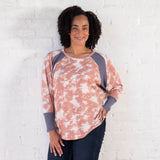 Tie-Dye Dolman Thermal Contrast Top - Aaria Tees Aaria Tees