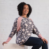 Tie-Dye Dolman Thermal Contrast Top - Aaria Tees Aaria Tees