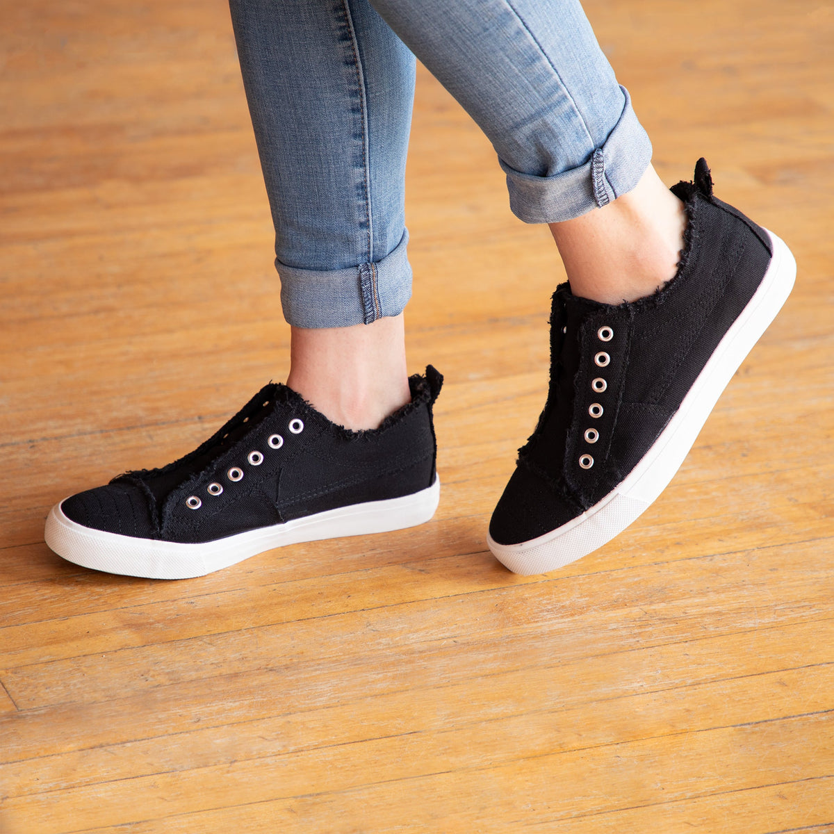 Girlie Girl&trade; Slip-On Canvas Sneakers - Aaria Tees