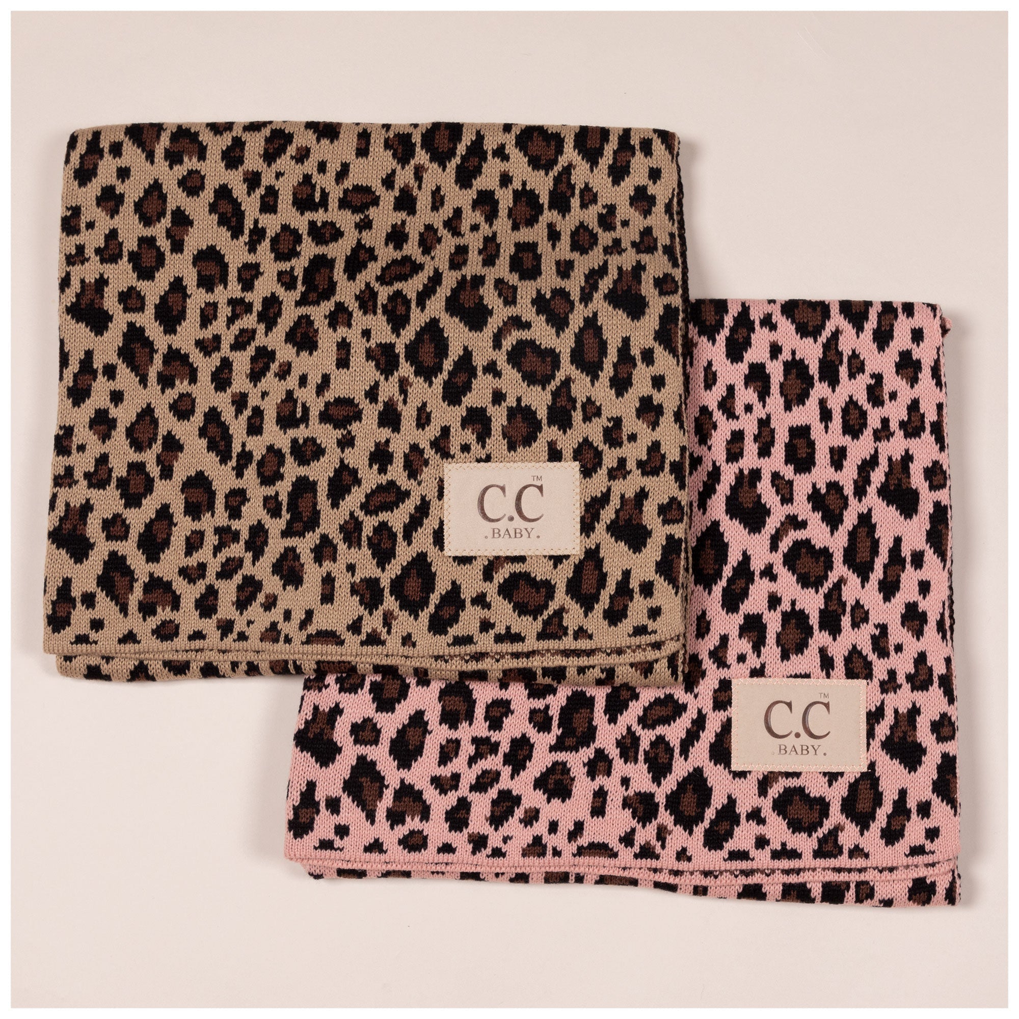 C&C&trade; Home Leopard Knit Baby Blanket - Aaria Tees Aaria Tees
