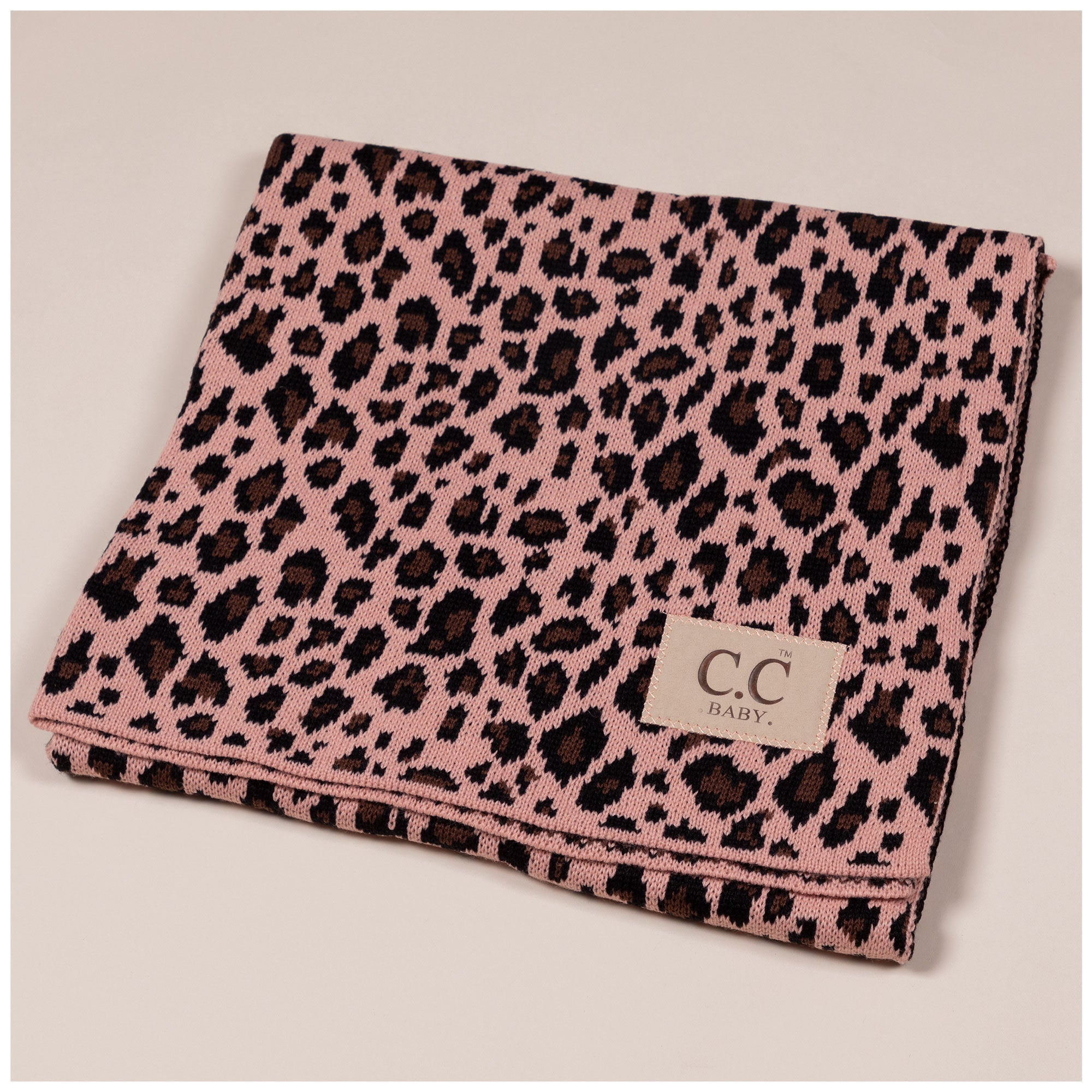 C&C&trade; Home Leopard Knit Baby Blanket - Aaria Tees Aaria Tees