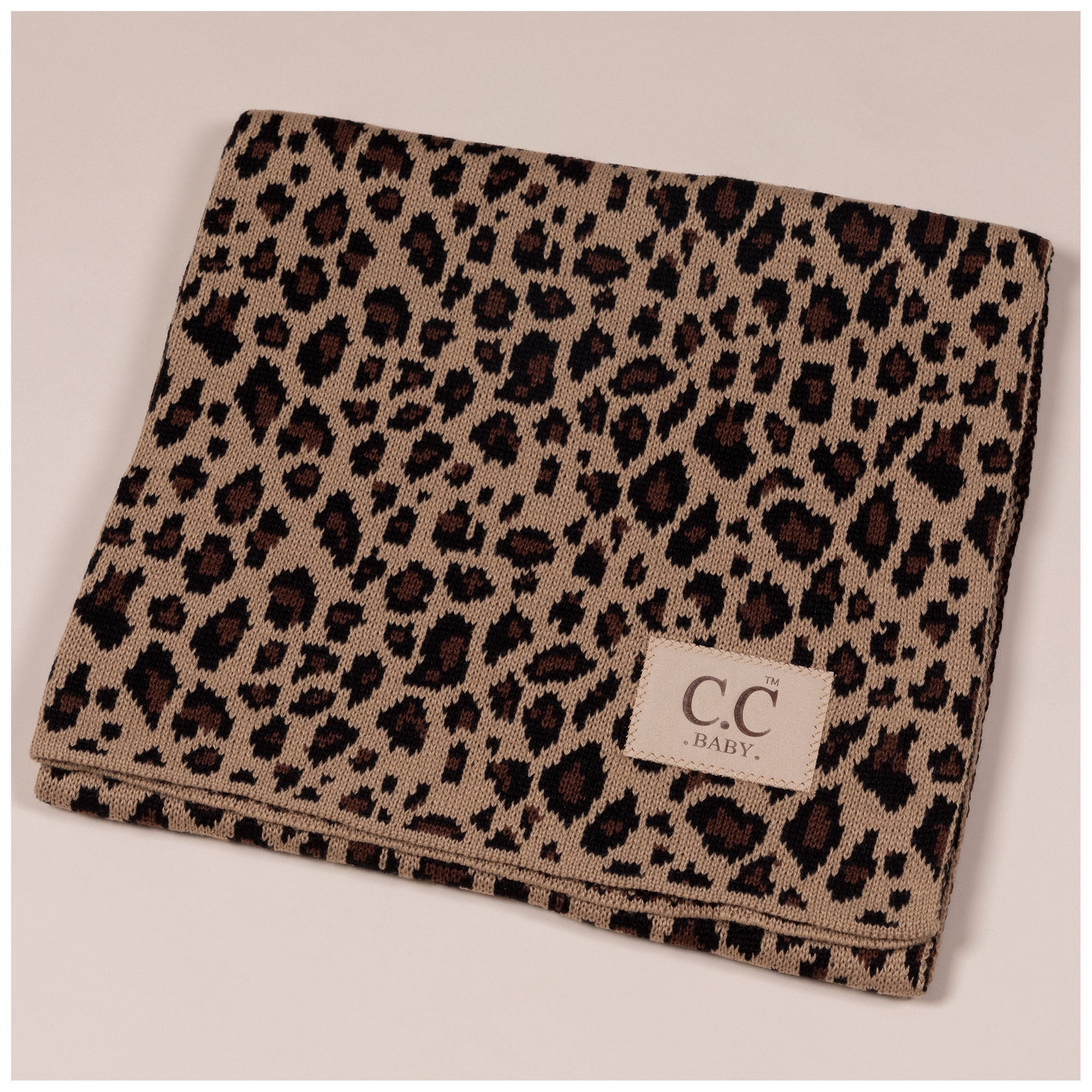 C&C&trade; Home Leopard Knit Baby Blanket - Aaria Tees Aaria Tees
