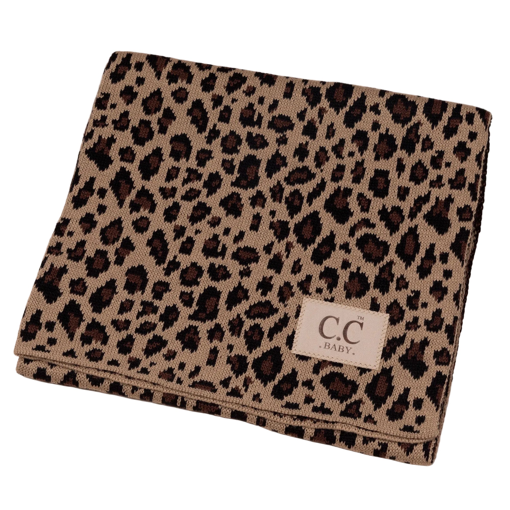 C&C&trade; Home Leopard Knit Baby Blanket - Aaria Tees Aaria Tees