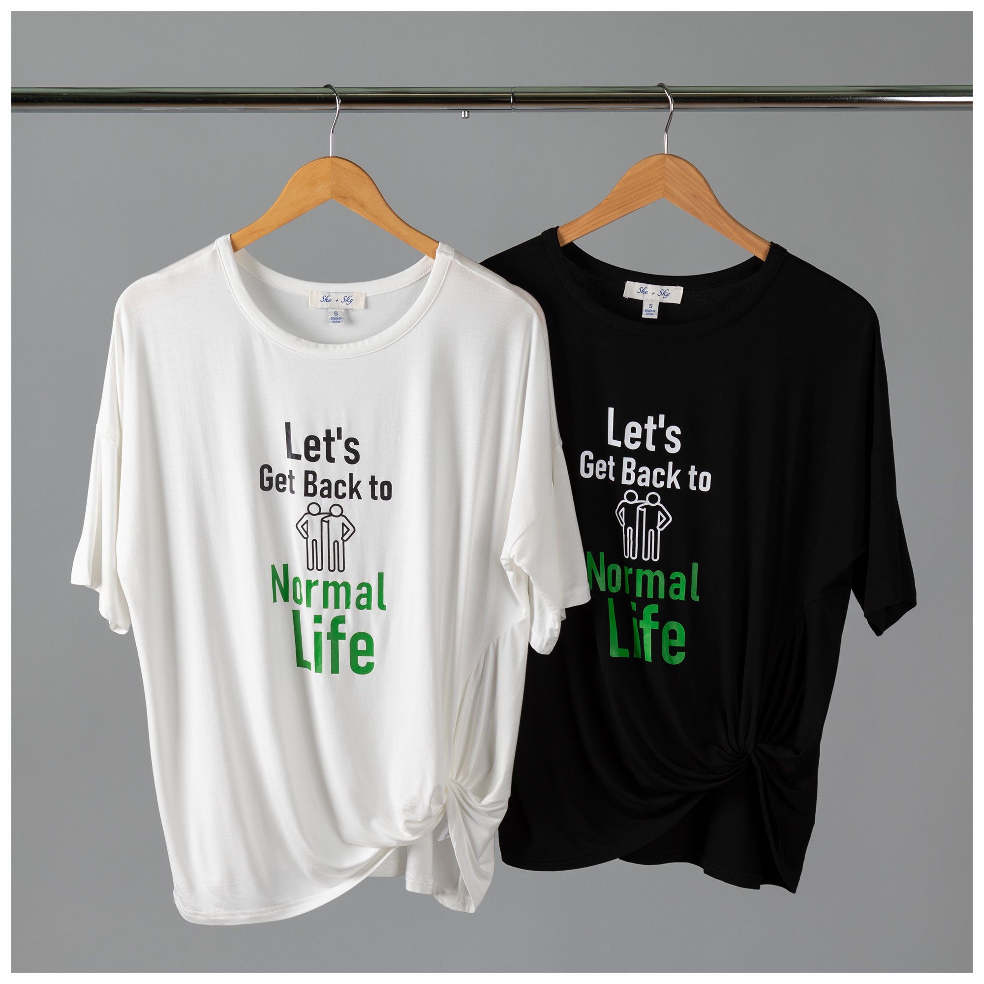 Let's Get Back Dolman Front Twist T-Shirt - Aaria Tees Aaria Tees
