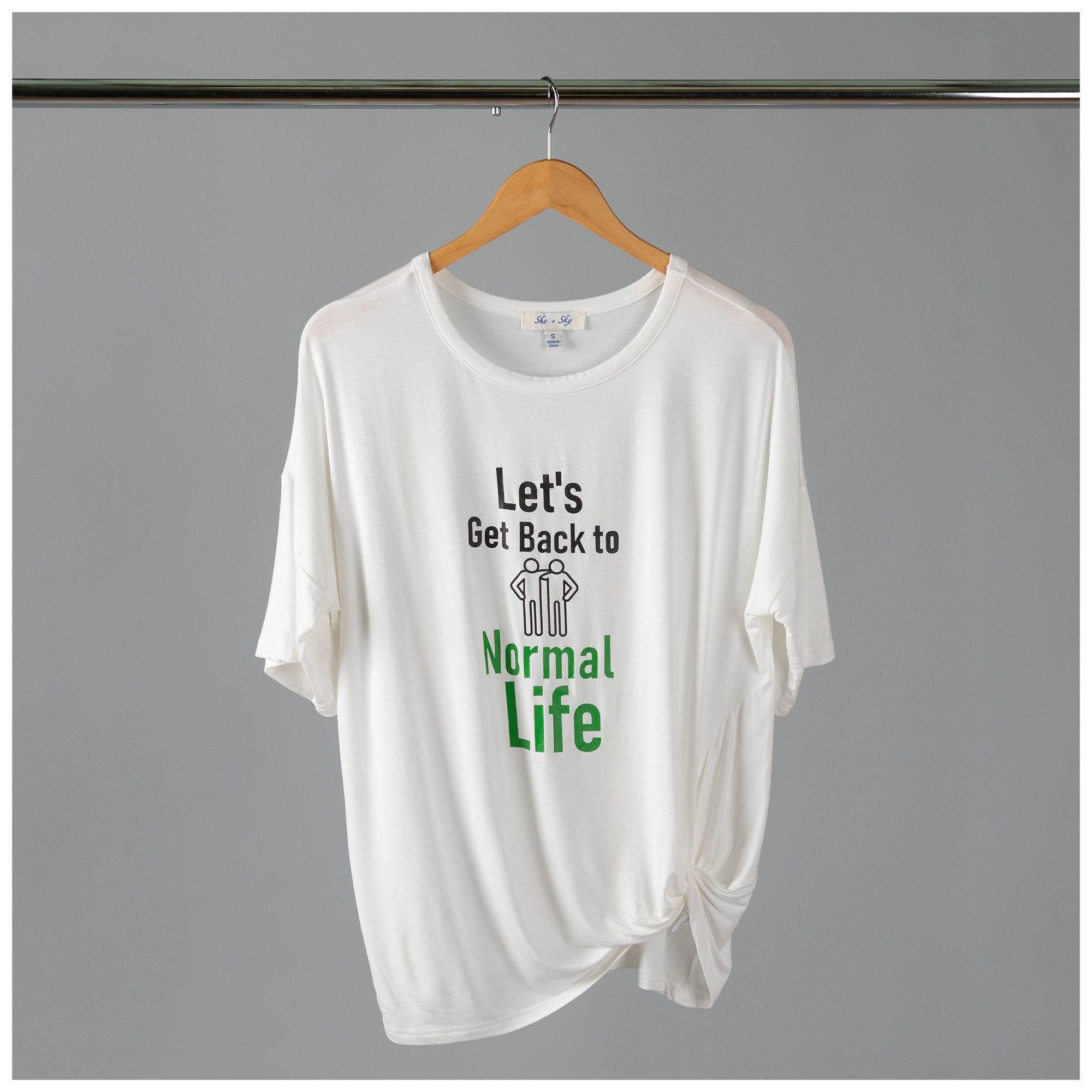 Let's Get Back Dolman Front Twist T-Shirt - Aaria Tees Aaria Tees