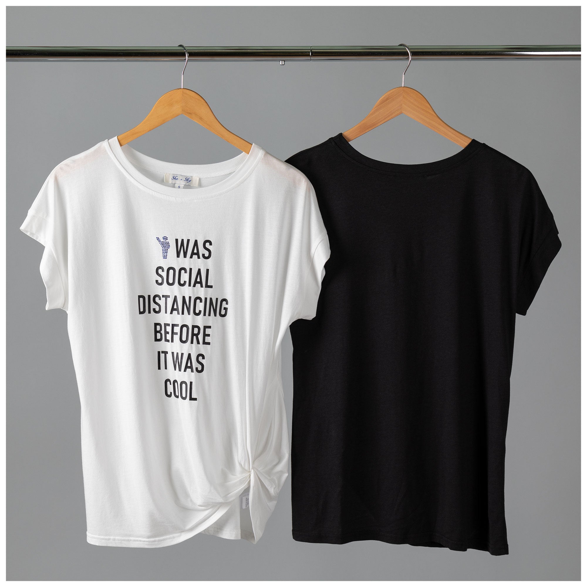 Social Distancing Dolman Front Twist T-Shirt - Aaria Tees Aaria Tees