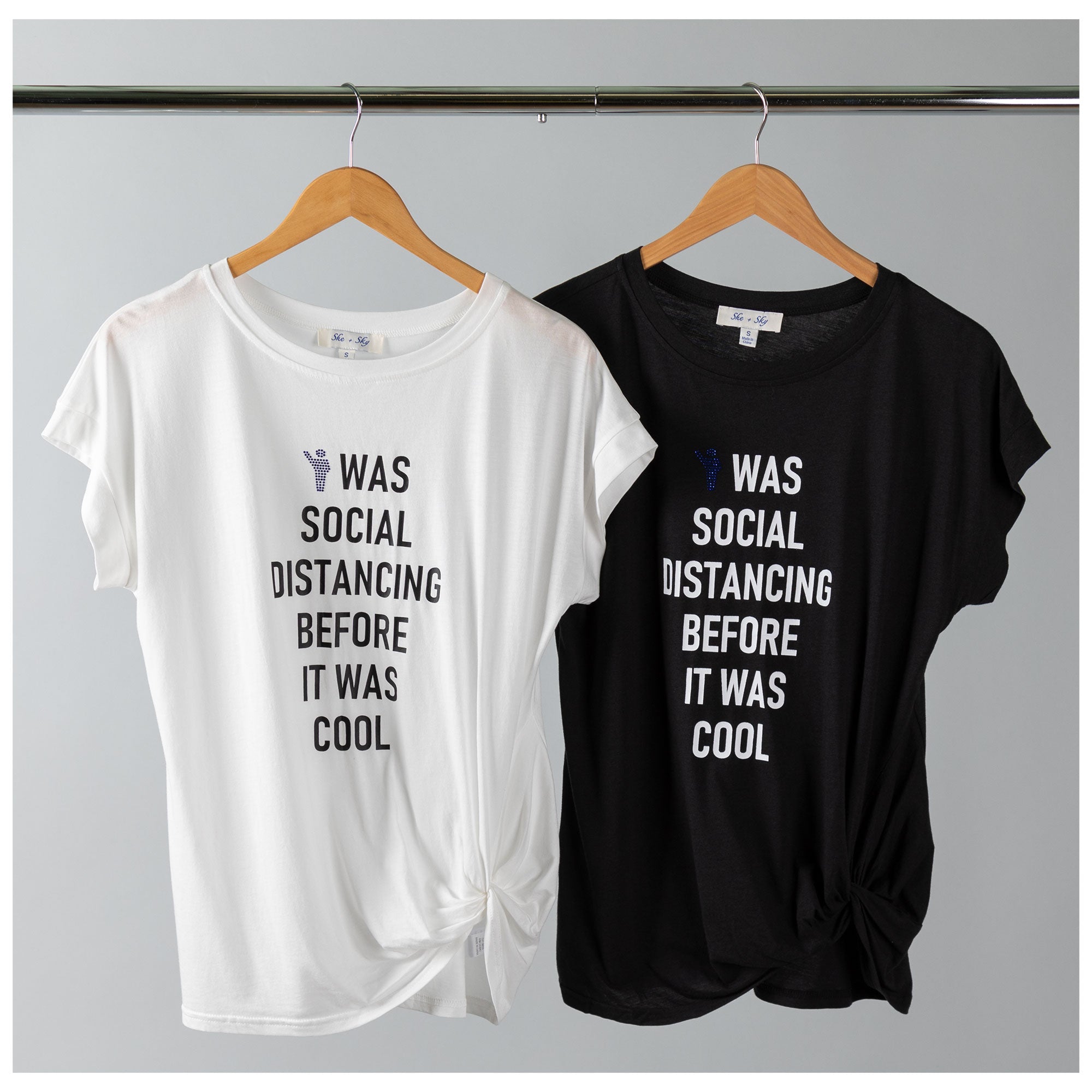 Social Distancing Dolman Front Twist T-Shirt - Aaria Tees Aaria Tees