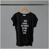 Social Distancing Dolman Front Twist T-Shirt - Aaria Tees Aaria Tees