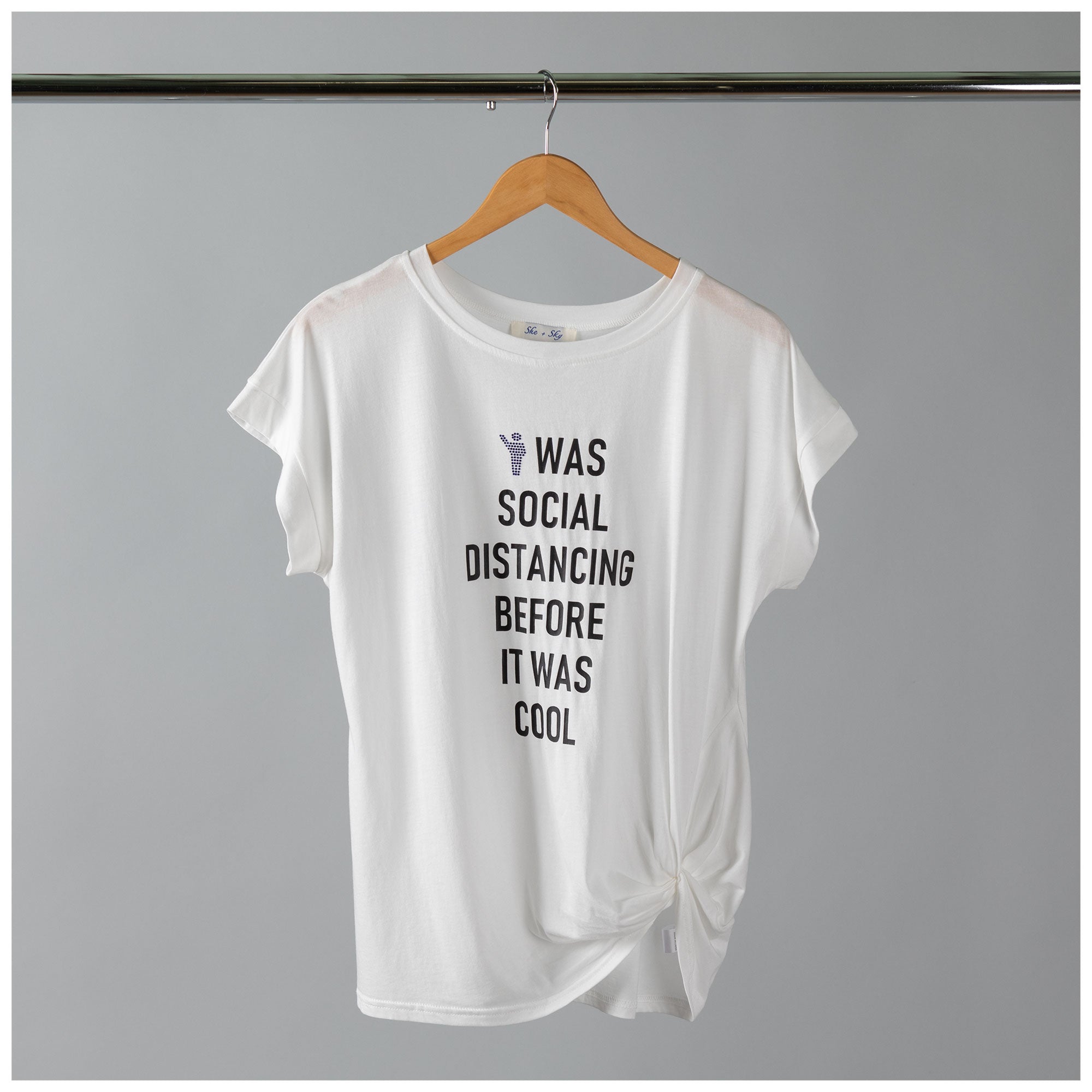 Social Distancing Dolman Front Twist T-Shirt - Aaria Tees Aaria Tees