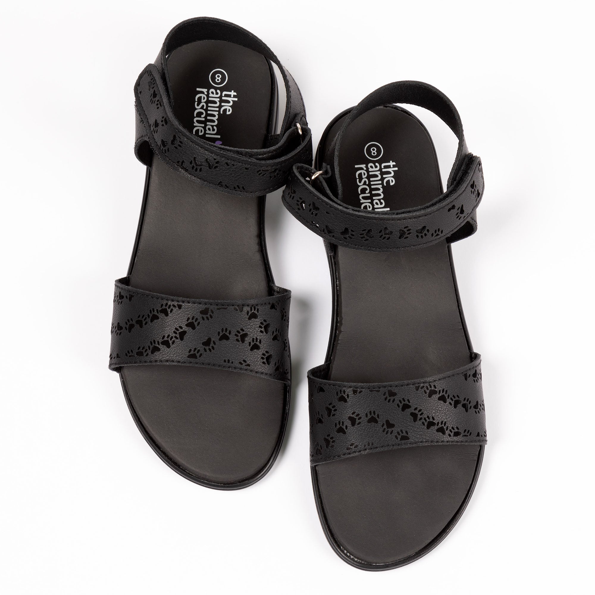 Paw Print Faux Leather Strap Sandals - Aaria Tees Aaria Tees