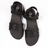 Paw Print Faux Leather Strap Sandals - Aaria Tees Aaria Tees
