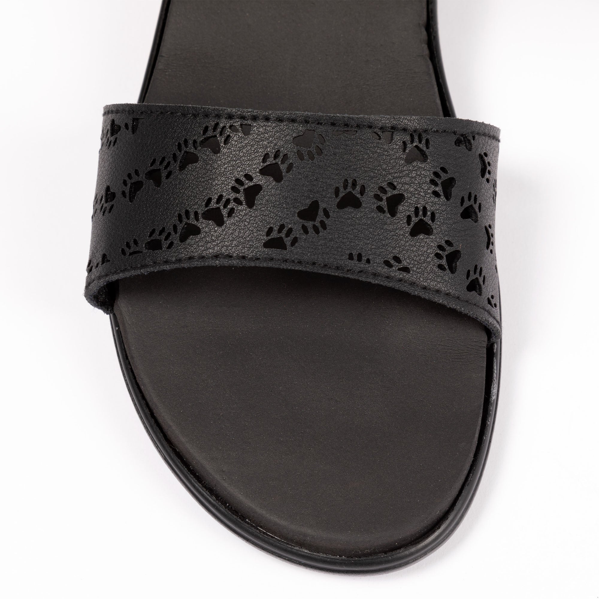 Paw Print Faux Leather Strap Sandals - Aaria Tees Aaria Tees