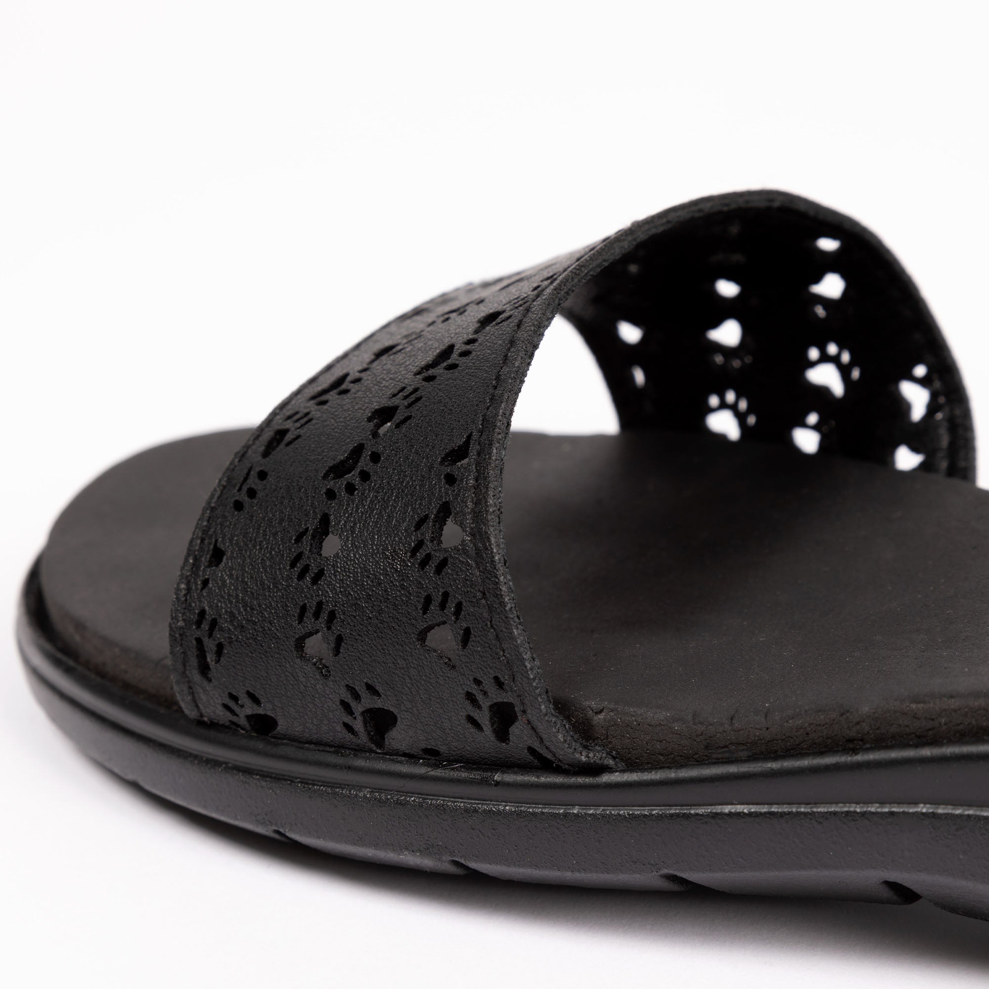 Paw Print Faux Leather Strap Sandals - Aaria Tees Aaria Tees
