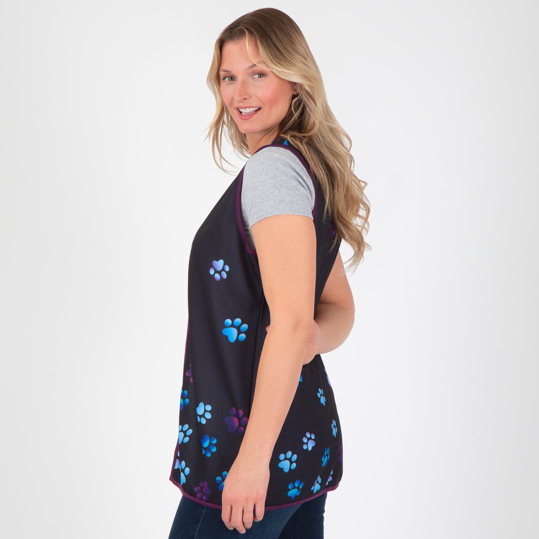 Paw Print Thick Knit Vest - Aaria Tees Aaria Tees