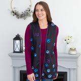 Paw Print Thick Knit Vest - Aaria Tees Aaria Tees