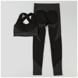Textured Leggings & Sports Bra Activewear Set - Aaria Tees Aaria Tees