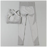 Textured Leggings & Sports Bra Activewear Set - Aaria Tees Aaria Tees