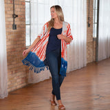 Stars & Stripes Handcrafted Lightweight Kimono - Aaria Tees Aaria Tees